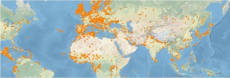 Mapa: algunos humedales RAMSAR en el mundo. Fuente: www.ramsar.org