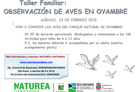 Taller familiar: observación de aves en Oyambre