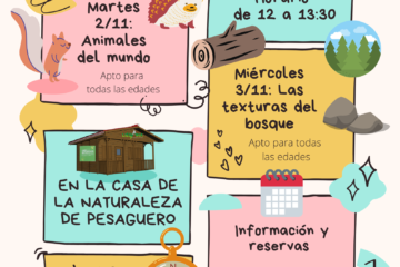 Talleres infantiles en la Casa de la Naturaleza de Pesaguero con motivo de la semana no lectiva de noviembre